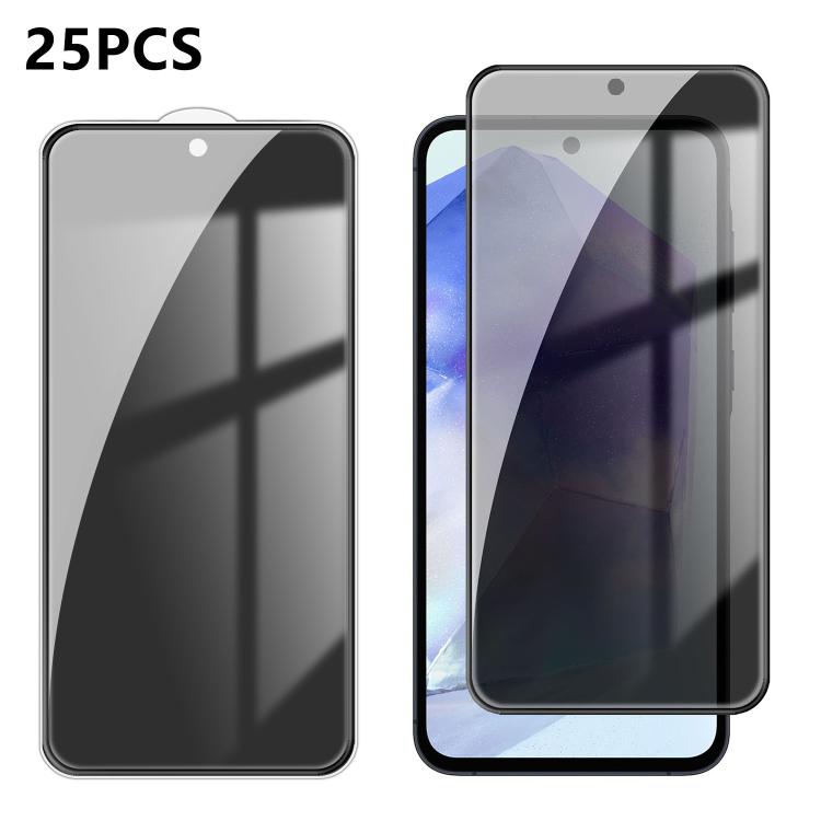 25 pezzi Pellicola in vetro temperato anti-impronta serigrafata ad alta copertura in alluminio per la privacy, For Galaxy A08 4G / 5G, For Galaxy A18 4G / 5G, For Galaxy M47 5G, For Galaxy Z Fold8 5G Outer Screen, For Galaxy Z Fold8 Ultra 5G Outer Scre...