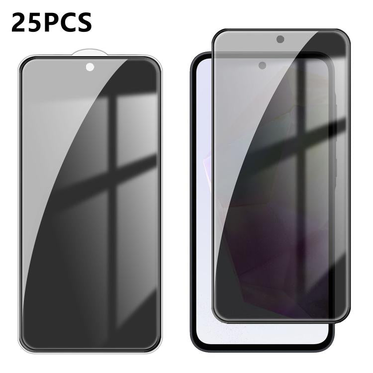 25 pezzi Pellicola in vetro temperato anti-impronta serigrafata ad alta copertura in alluminio per la privacy, For Galaxy A08 4G / 5G, For Galaxy A18 4G / 5G, For Galaxy M47 5G, For Galaxy Z Fold8 5G Outer Screen, For Galaxy Z Fold8 Ultra 5G Outer Scre...