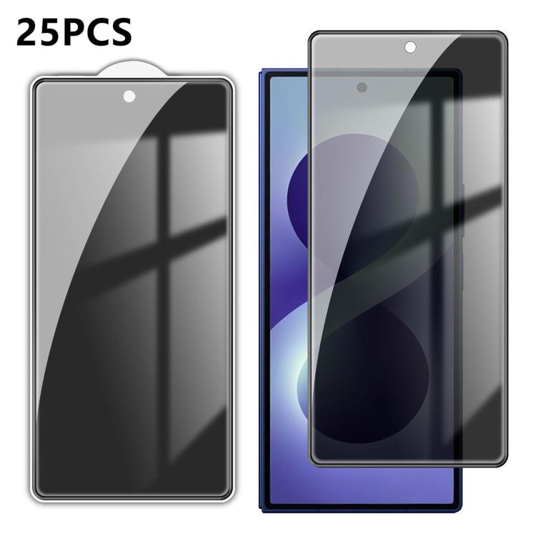 25 pezzi Pellicola in vetro temperato anti-impronta serigrafata ad alta copertura in alluminio per la privacy, For Galaxy A08 4G / 5G, For Galaxy A18 4G / 5G, For Galaxy M47 5G, For Galaxy Z Fold8 5G Outer Screen, For Galaxy Z Fold8 Ultra 5G Outer Scre...