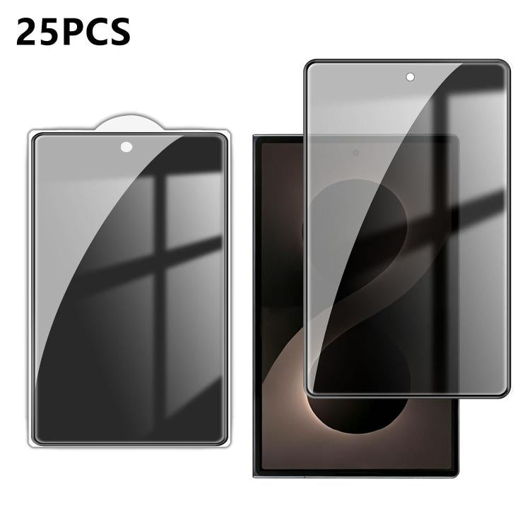 25 pezzi Pellicola in vetro temperato anti-impronta serigrafata ad alta copertura in alluminio per la privacy, For Galaxy A08 4G / 5G, For Galaxy A18 4G / 5G, For Galaxy M47 5G, For Galaxy Z Fold8 5G Outer Screen, For Galaxy Z Fold8 Ultra 5G Outer Scre...
