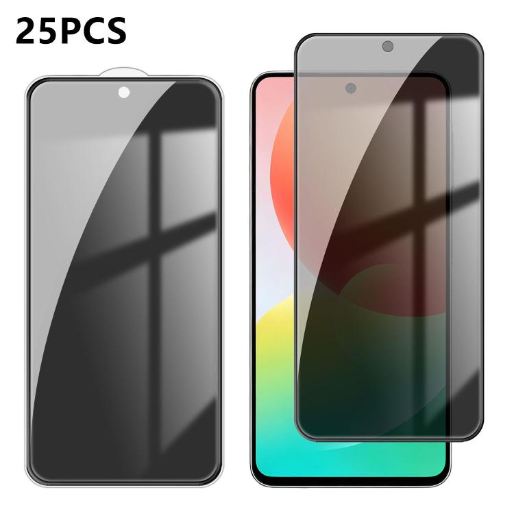 25 pezzi Pellicola in vetro temperato anti-impronta serigrafata ad alta copertura in alluminio per la privacy, For Galaxy A08 4G / 5G, For Galaxy A18 4G / 5G, For Galaxy M47 5G, For Galaxy Z Fold8 5G Outer Screen, For Galaxy Z Fold8 Ultra 5G Outer Scre...