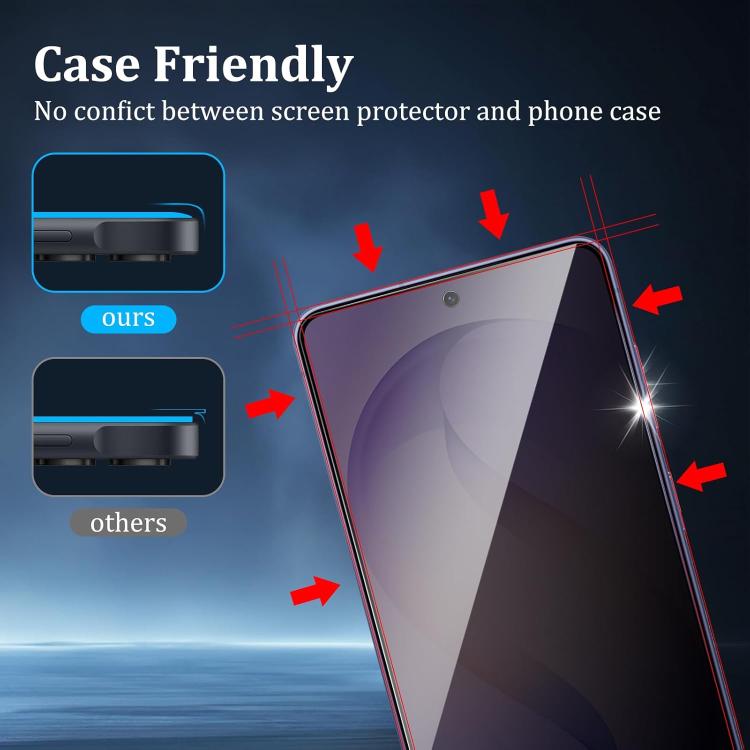 25 pezzi Pellicola in vetro temperato anti-impronta serigrafata ad alta copertura in alluminio per la privacy, For Galaxy A08 4G / 5G, For Galaxy A18 4G / 5G, For Galaxy M47 5G, For Galaxy Z Fold8 5G Outer Screen, For Galaxy Z Fold8 Ultra 5G Outer Scre...