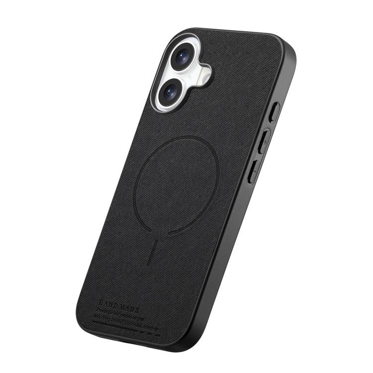 Cover posteriore magnetica in tessuto PU per telefono, For iPhone 17, For iPhone 16 Pro Max, For iPhone 16 Pro