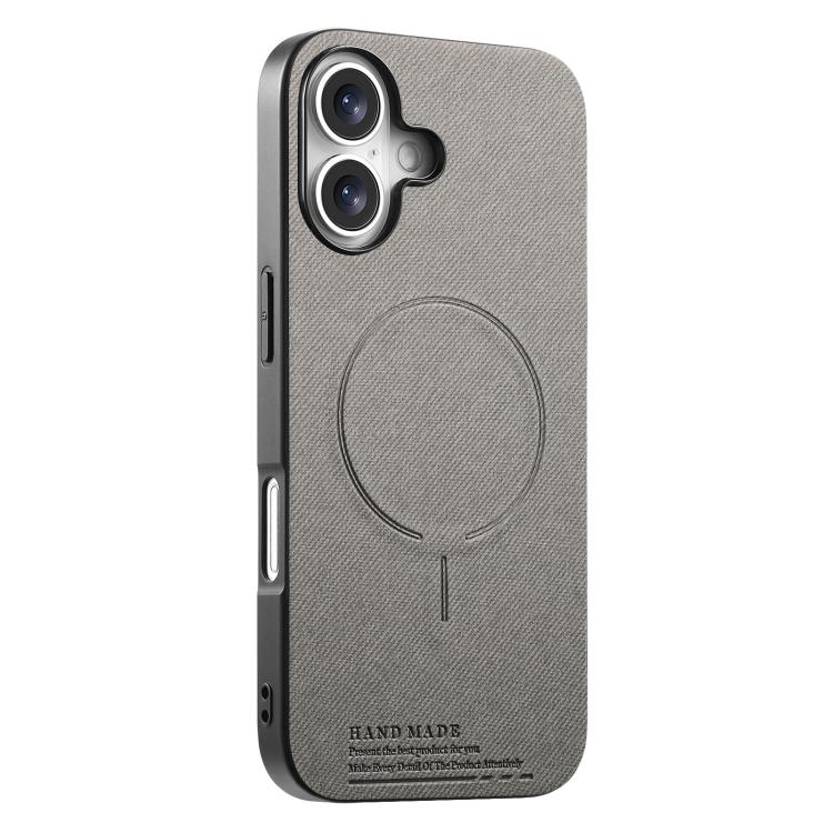 Cover posteriore magnetica in tessuto PU per telefono, For iPhone 17, For iPhone 16 Pro Max, For iPhone 16 Pro