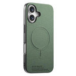 Cover posteriore magnetica in tessuto PU per telefono, For iPhone 16 Plus, For iPhone 16, For iPhone 15 Pro Max