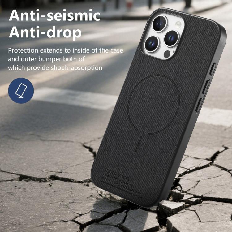 Cover posteriore magnetica in tessuto PU per telefono, For  iPhone 14 Plus, For iPhone 14, For iPhone 14 Pro