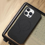 Cover posteriore magnetica in tessuto PU per telefono, For  iPhone 14 Plus, For iPhone 14, For iPhone 14 Pro