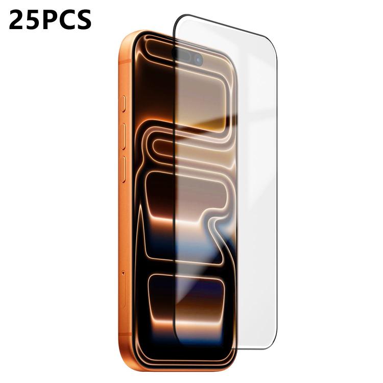 25 pezzi Pellicola in vetro temperato ad alto contenuto di allumina, ultra sottile, serigrafata HD ad ultrasuoni, con adesivo completo., For iPhone 17e / 16e, For iPhone 17 Pro Max, For iPhone 17 Pro, For iPhone 17, For iPhone Air, For iPhone 16 Pro Ma...