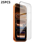 25 pezzi Pellicola in vetro temperato ad alto contenuto di allumina, ultra sottile, serigrafata HD ad ultrasuoni, con adesivo completo., For iPhone 17e / 16e, For iPhone 17 Pro Max, For iPhone 17 Pro, For iPhone 17, For iPhone Air, For iPhone 16 Pro Ma...