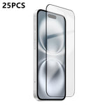 25 pezzi Pellicola in vetro temperato ad alto contenuto di allumina, ultra sottile, serigrafata HD ad ultrasuoni, con adesivo completo., For iPhone 17e / 16e, For iPhone 17 Pro Max, For iPhone 17 Pro, For iPhone 17, For iPhone Air, For iPhone 16 Pro Ma...