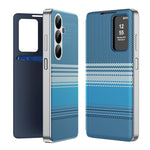 Custodia per telefono Smart View in ecopelle con motivo a quadri arcobaleno., For Samsung Galaxy A17 5G, For Samsung Galaxy S25 Edge 5G, For Samsung Galaxy A26 5G, For Samsung Galaxy S25 5G, For Samsung Galaxy S25+ 5G, For Samsung Galaxy S25 Ultra 5G