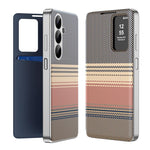 Custodia per telefono Smart View in ecopelle con motivo a quadri arcobaleno., For Samsung Galaxy A17 5G, For Samsung Galaxy S25 Edge 5G, For Samsung Galaxy A26 5G, For Samsung Galaxy S25 5G, For Samsung Galaxy S25+ 5G, For Samsung Galaxy S25 Ultra 5G
