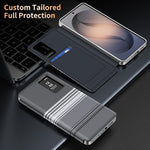 Custodia per telefono Smart View in ecopelle con motivo a quadri arcobaleno., For Samsung Galaxy A16, For Samsung Galaxy A55 5G, For Samsung Galaxy S24 Ultra 5G, For Samsung Galaxy S24+ 5G, For Samsung Galaxy S24 5G, For Samsung Galaxy S23 FE 5G