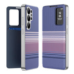 Custodia per telefono Smart View in ecopelle con motivo a quadri arcobaleno., For Samsung Galaxy S26+ 5G, For Samsung Galaxy S26 Ultra 5G, For Samsung Galaxy S26 5G, For Samsung Galaxy A57 5G, For Samsung Galaxy A37 5G, For samsung Galaxy S25 FE 5G