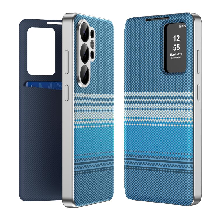 Custodia per telefono Smart View in ecopelle con motivo a quadri arcobaleno., For Samsung Galaxy S26+ 5G, For Samsung Galaxy S26 Ultra 5G, For Samsung Galaxy S26 5G, For Samsung Galaxy A57 5G, For Samsung Galaxy A37 5G, For samsung Galaxy S25 FE 5G