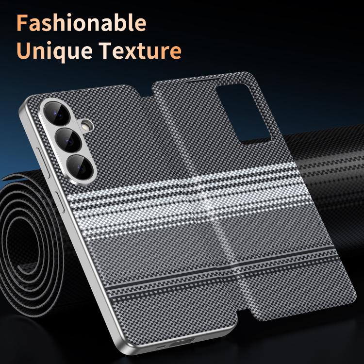 Custodia per telefono Smart View in ecopelle con motivo a quadri arcobaleno., For Samsung Galaxy S26+ 5G, For Samsung Galaxy S26 Ultra 5G, For Samsung Galaxy S26 5G, For Samsung Galaxy A57 5G, For Samsung Galaxy A37 5G, For samsung Galaxy S25 FE 5G