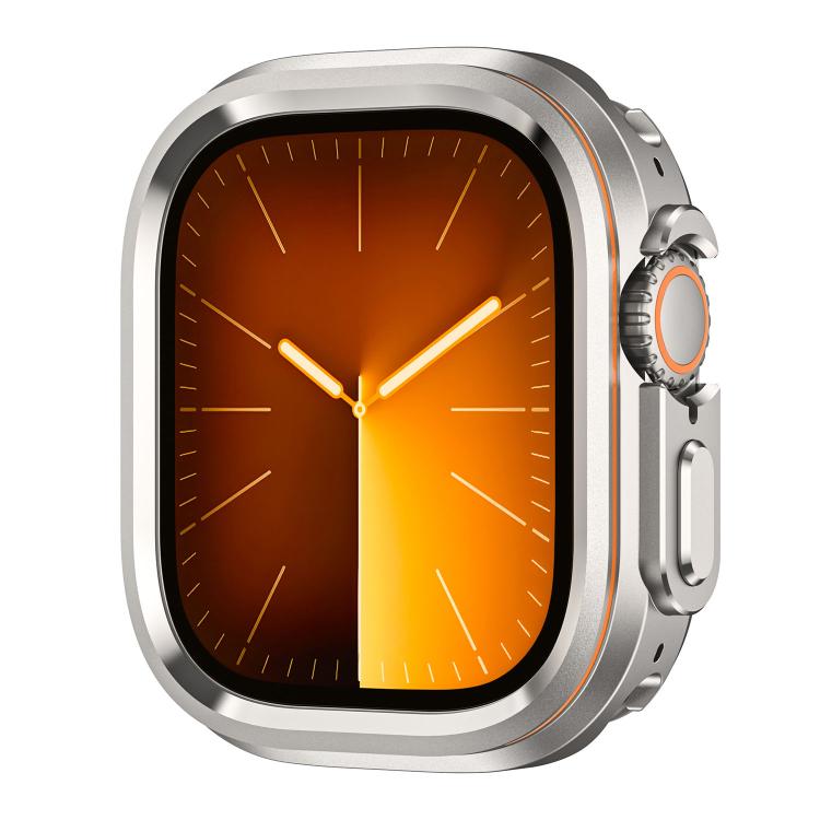 Custodia protettiva in metallo per orologio in stile Light Circle., For Apple Watch Ultra 3 / 2 / 1 49mm