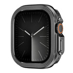 Custodia protettiva in metallo per orologio con motivo a rombi., For Apple Watch Ultra 3 / 2 / 1 49mm