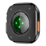 Custodia protettiva in metallo per orologio con motivo a rombi., For Apple Watch Ultra 3 / 2 / 1 49mm