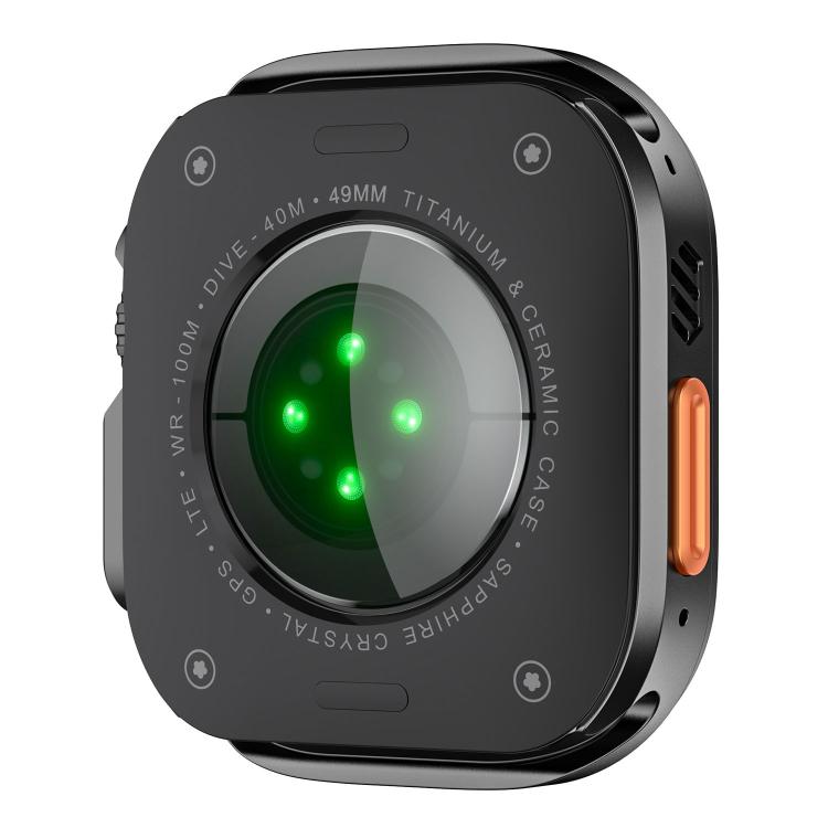 Custodia protettiva in metallo per orologio con motivo a rombi., For Apple Watch Ultra 3 / 2 / 1 49mm