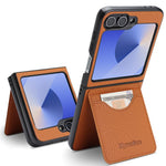 Custodia per telefono con porta carte magnetico in ecopelle vegana in stile retrò., For Samsung Galaxy A37 5G, For Samsung Galaxy Z Flip7 FE / Flip6, For Samsung Galaxy A17, For Samsung Galaxy A07