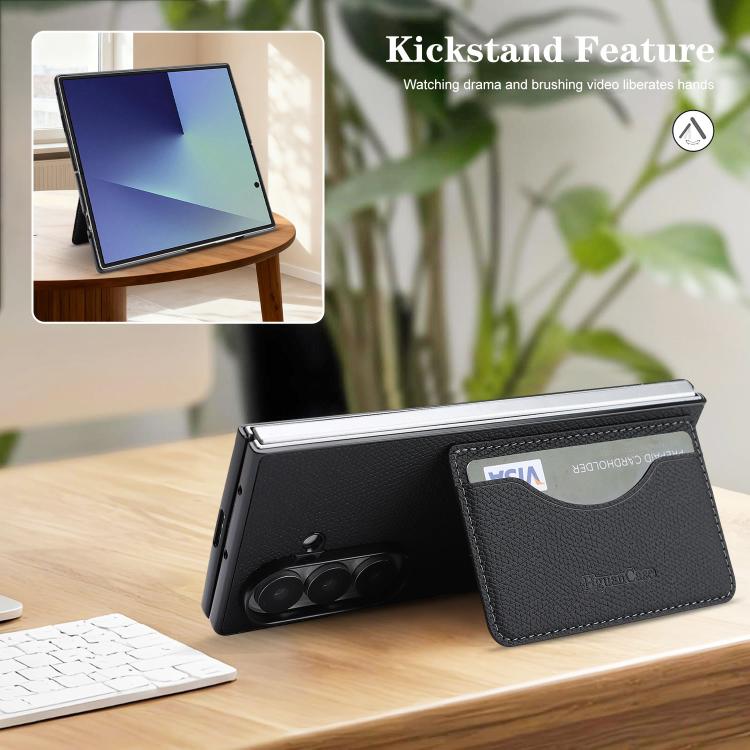 Custodia per telefono con porta carte magnetico in ecopelle vegana in stile retrò., For Samsung Galaxy Z Fold7, For Samsung Galaxy Z Flip7, For Samsung Galaxy A56 5G, For Samsung Galaxy A26 5G