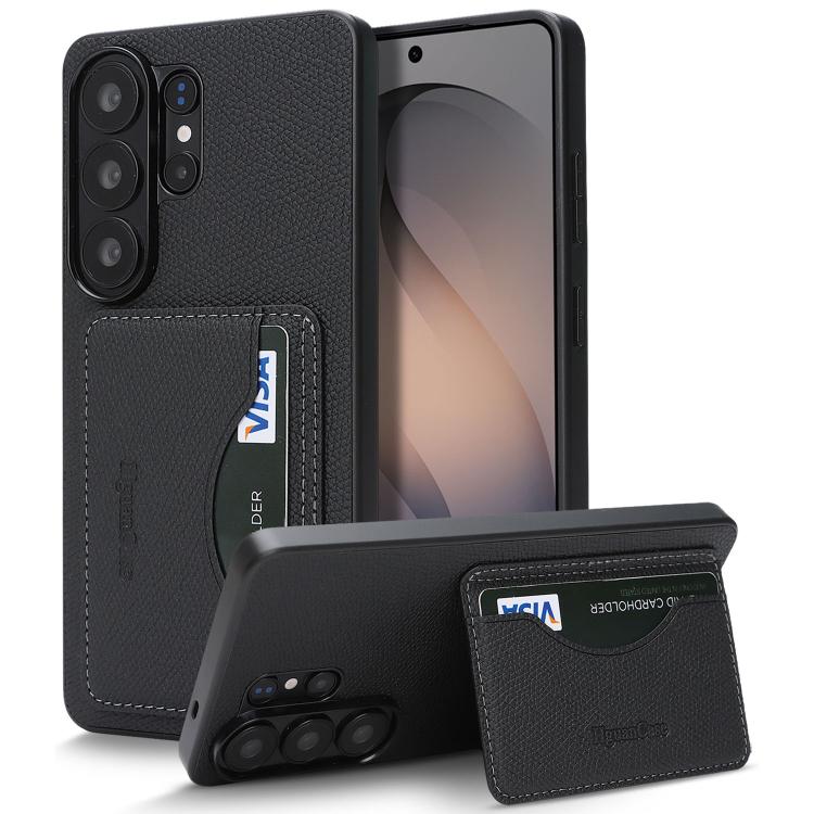 Custodia per telefono con porta carte magnetico in ecopelle vegana in stile retrò., For Samsung Galaxy S26+ 5G, For Samsung Galaxy S26 Ultra 5G, For Samsung Galaxy S26 5G, For Samsung Galaxy A57 5G