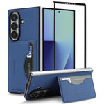 Custodia per telefono con porta carte magnetico in ecopelle vegana in stile retrò., For Samsung Galaxy S25 Ultra 5G, For Samsung Galaxy Z Fold6, For Samsung Galaxy A15, For Samsung Galaxy A55 5G
