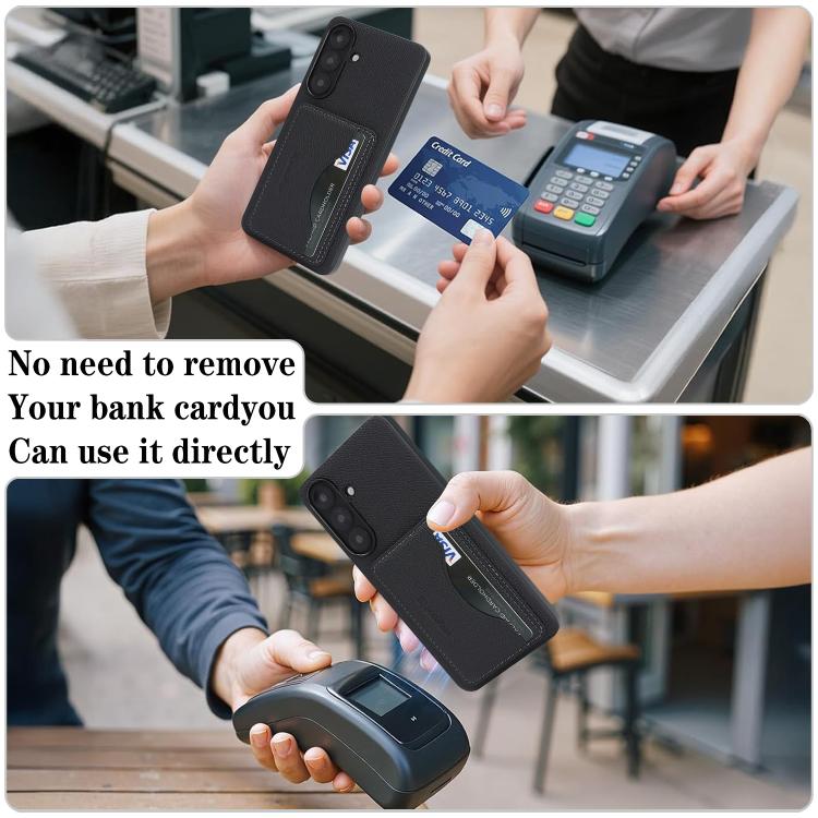 Custodia per telefono con porta carte magnetico in ecopelle vegana in stile retrò., For Samsung Galaxy S26+ 5G, For Samsung Galaxy S26 Ultra 5G, For Samsung Galaxy S26 5G, For Samsung Galaxy A57 5G