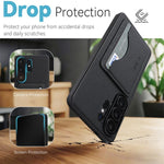 Custodia per telefono con porta carte magnetico in ecopelle vegana in stile retrò., For Samsung Galaxy S23 Ultra 5G, For Samsung Galaxy S23+ 5G, For Samsung Galaxy S23 5G