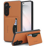 Custodia per telefono con porta carte magnetico in ecopelle vegana in stile retrò., For Samsung Galaxy A37 5G, For Samsung Galaxy Z Flip7 FE / Flip6, For Samsung Galaxy A17, For Samsung Galaxy A07