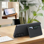 Custodia per telefono con porta carte magnetico in ecopelle vegana in stile retrò., For Samsung Galaxy A36 5G, For Samsung Galaxy A16, For Samsung Galaxy S25 5G, For Samsung Galaxy S25+ 5G