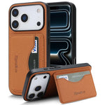 Custodia per telefono con porta carte magnetico in ecopelle vegana in stile retrò., For iPhone 17e / 16e, For iPhone 17 Pro Max, For iPhone 17 Pro, For iPhone 17