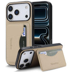 Custodia per telefono con porta carte magnetico in ecopelle vegana in stile retrò., For iPhone 17e / 16e, For iPhone 17 Pro Max, For iPhone 17 Pro, For iPhone 17