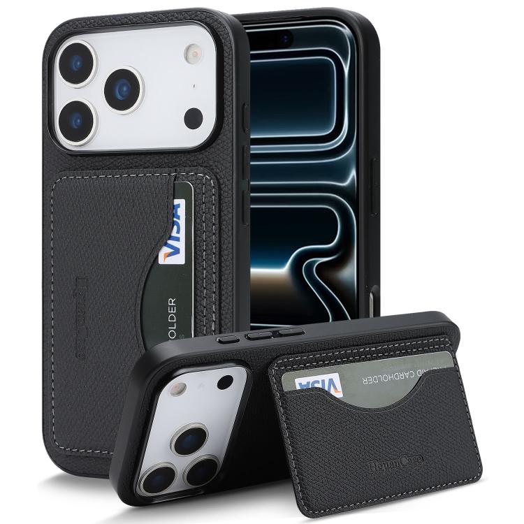 Custodia per telefono con porta carte magnetico in ecopelle vegana in stile retrò., For iPhone 17e / 16e, For iPhone 17 Pro Max, For iPhone 17 Pro, For iPhone 17