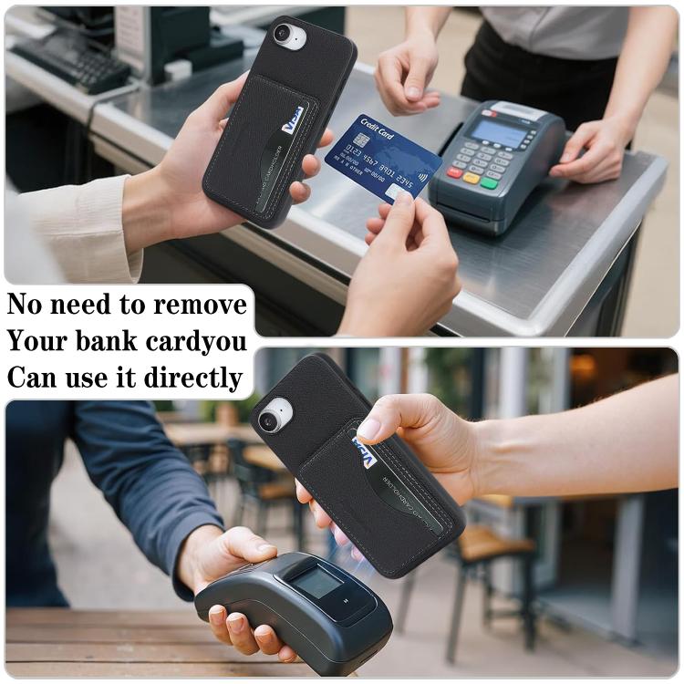 Custodia per telefono con porta carte magnetico in ecopelle vegana in stile retrò., For iPhone 17e / 16e, For iPhone 17 Pro Max, For iPhone 17 Pro, For iPhone 17