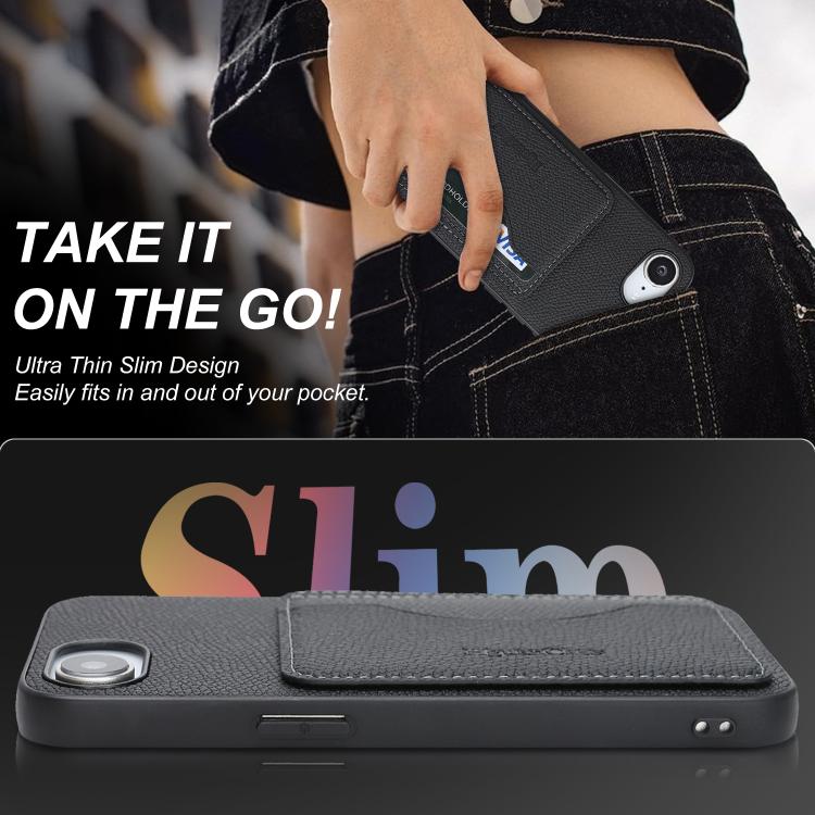 Custodia per telefono con porta carte magnetico in ecopelle vegana in stile retrò., For iPhone 17e / 16e, For iPhone 17 Pro Max, For iPhone 17 Pro, For iPhone 17