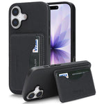 Custodia per telefono con porta carte magnetico in ecopelle vegana in stile retrò., For iPhone 17e / 16e, For iPhone 17 Pro Max, For iPhone 17 Pro, For iPhone 17