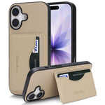 Custodia per telefono con porta carte magnetico in ecopelle vegana in stile retrò., For iPhone 17e / 16e, For iPhone 17 Pro Max, For iPhone 17 Pro, For iPhone 17
