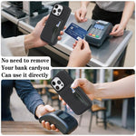 Custodia per telefono con porta carte magnetico in ecopelle vegana in stile retrò., For iPhone 16 Pro Max, For iPhone 16 Pro, For iPhone 16 Plus, For iPhone 16