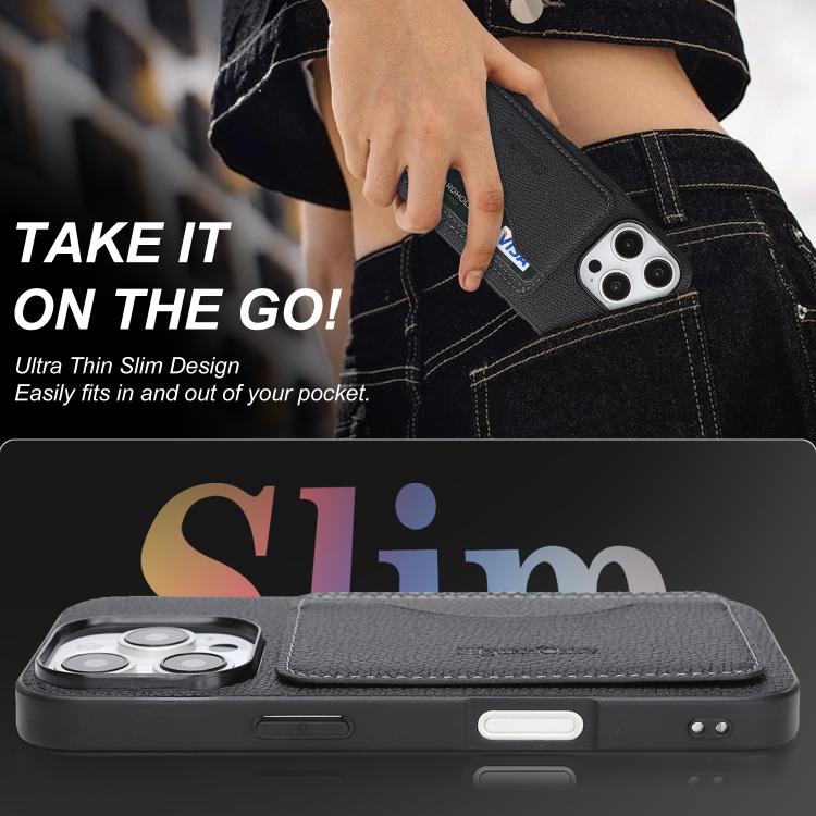 Custodia per telefono con porta carte magnetico in ecopelle vegana in stile retrò., For iPhone 16 Pro Max, For iPhone 16 Pro, For iPhone 16 Plus, For iPhone 16
