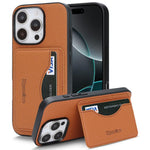 Custodia per telefono con porta carte magnetico in ecopelle vegana in stile retrò., For iPhone 16 Pro Max, For iPhone 16 Pro, For iPhone 16 Plus, For iPhone 16