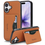 Custodia per telefono con porta carte magnetico in ecopelle vegana in stile retrò., For iPhone 16 Pro Max, For iPhone 16 Pro, For iPhone 16 Plus, For iPhone 16