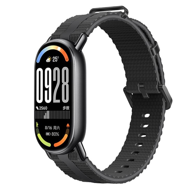 Cinturino per orologio in silicone con motivo a linee, For Xiaomi Band 10 / 9 / 8