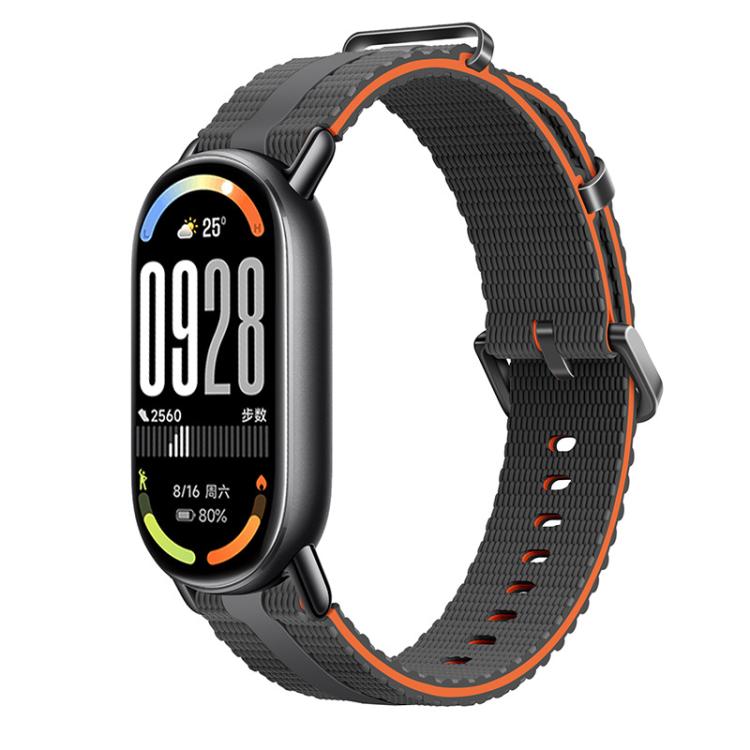 Cinturino per orologio in silicone con motivo a linee, For Xiaomi Band 10 / 9 / 8