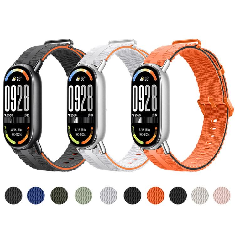 Cinturino per orologio in silicone con motivo a linee, For Xiaomi Band 10 / 9 / 8