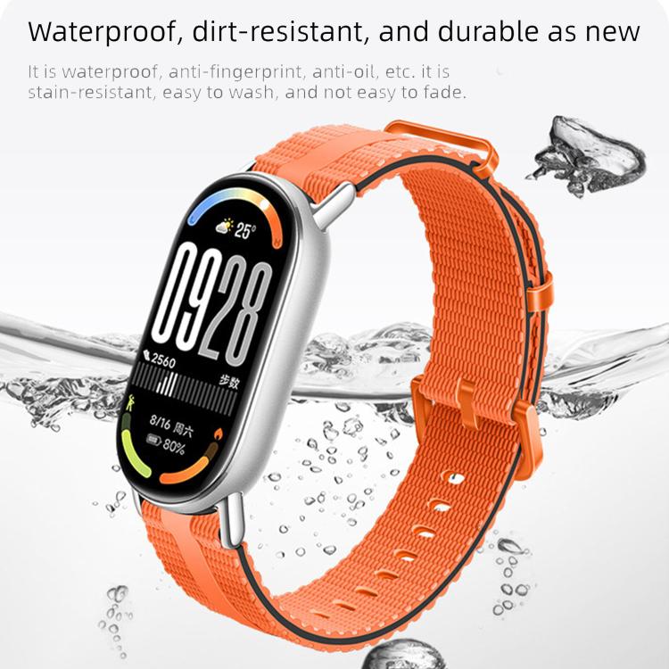 Cinturino per orologio in silicone con motivo a linee, For Xiaomi Band 10 / 9 / 8