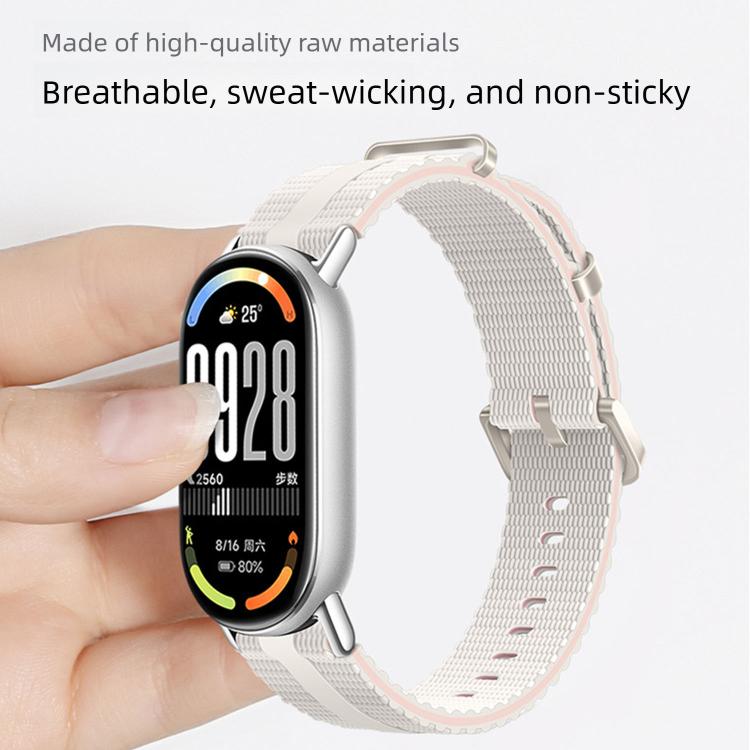 Cinturino per orologio in silicone con motivo a linee, For Xiaomi Band 10 / 9 / 8