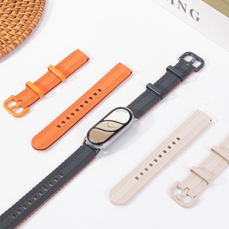 Cinturino per orologio in silicone con motivo a linee, For Xiaomi Band 10 / 9 / 8