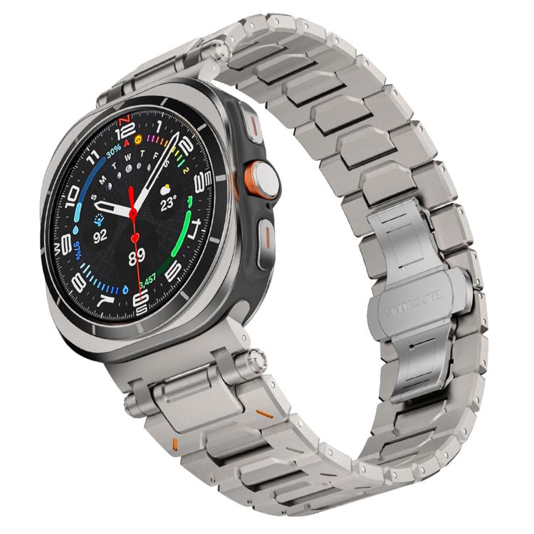Cinturino per orologio Pathfinder in lega di titanio con chiusura a farfalla., For Samsung Galaxy Ultra 47mm / Ultra 2025, For Samsung Galaxy Watch8 / Watch8 Classic